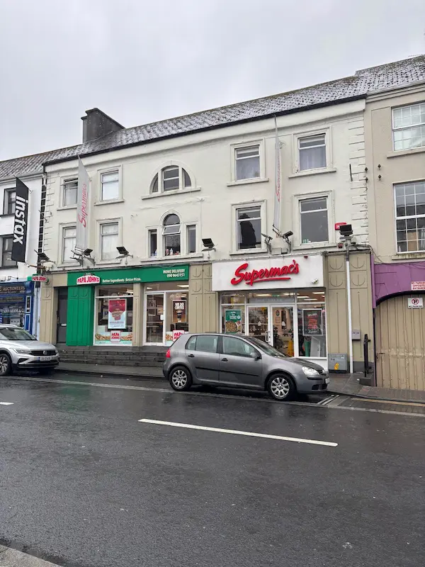 Storefront image of Supermac's & Papa John's Ballinasloe on Main Street