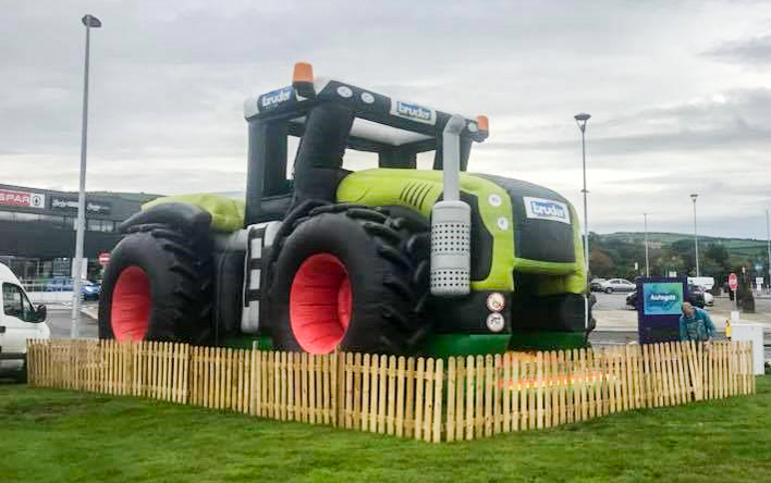 Fun on The Farm Inflatable Tractor at The Galway Plaza