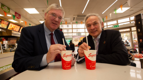 Supermac’s MD, Pat McDonagh, Minister Communications, Climate Action and the Environment, Richard Bruton,