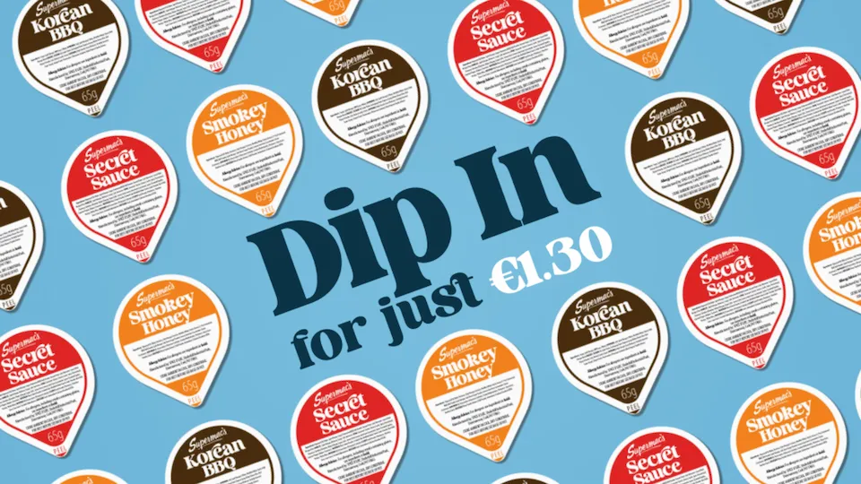 Supermac's Secret Sauce, Korean BBQ and Smokey Honey dipping sauce pots available now for EUR1.30 each